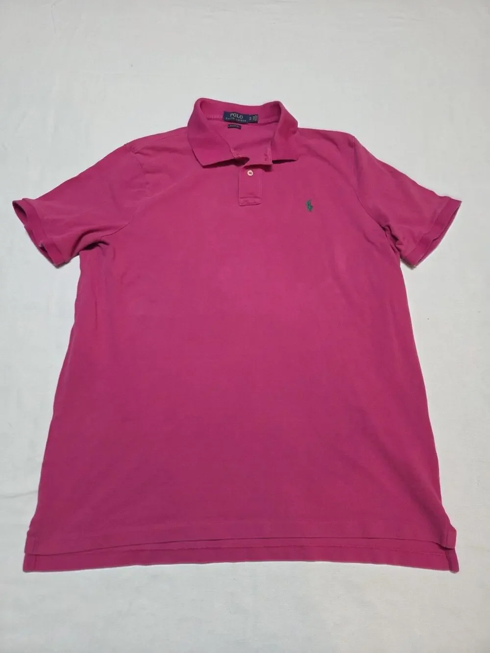 Polo Ralph Lauren Mens Shirt XL Pink Short Sleeve Classic Fit Prep Down
